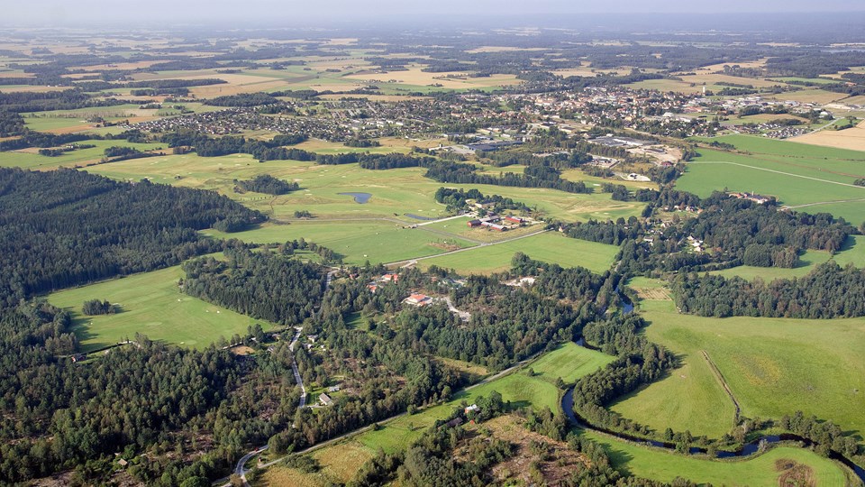 Flygbild Melleruds tätort