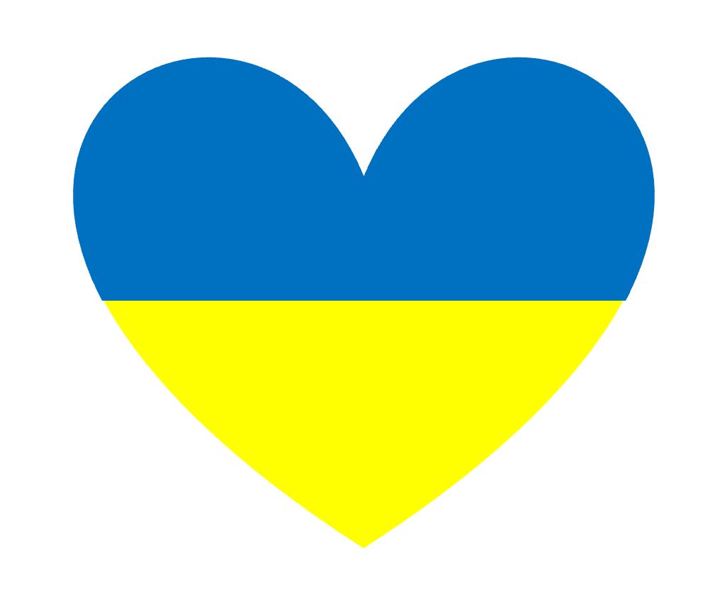Hjärta blått och gult
