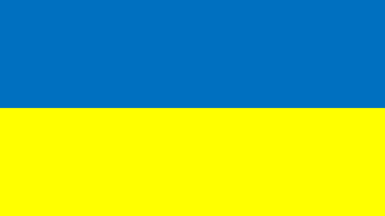 Ukrainas flagga blå och gul
