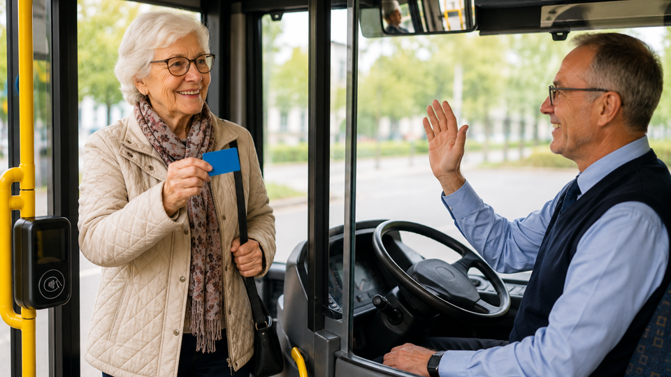 Kvinna På Buss 2