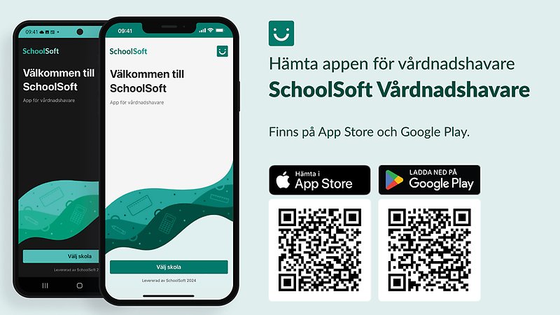 Hämta SchoolSofts app för vårdnadshavare med QR-kod