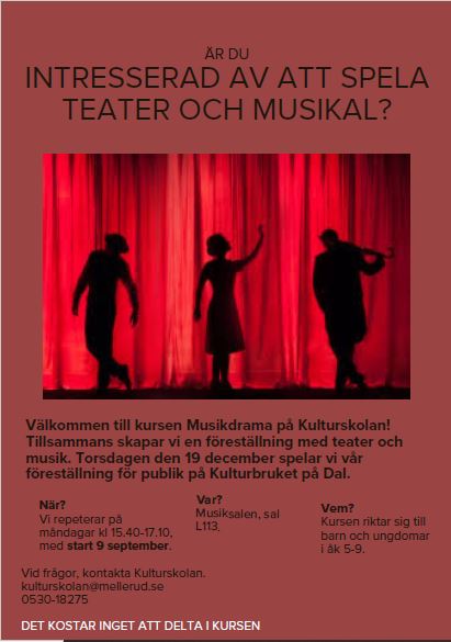 Information om Musikdramagruppen på Kulturskolan